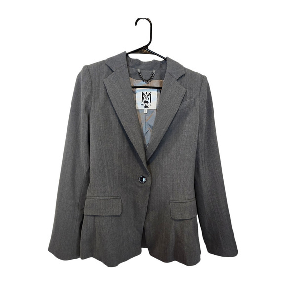Milly size 2 xs wool grey blazer single button - Picture 1 of 10
